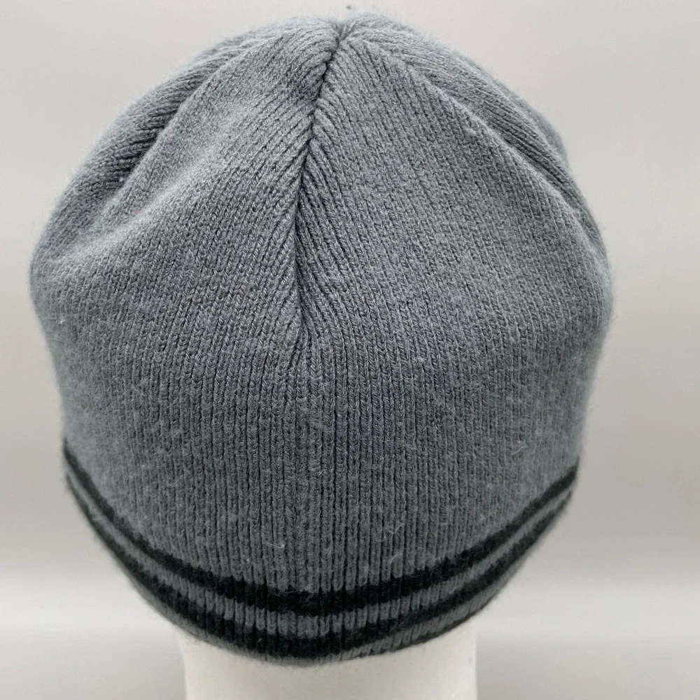 Adidas Beanie Hat Mens OSFM Grey Downtown United NYC Soccer Club Striped Knit